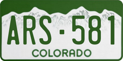 CO license plate ARS581