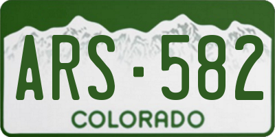 CO license plate ARS582