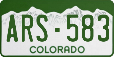 CO license plate ARS583