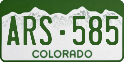CO license plate ARS585