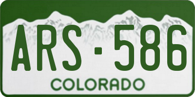 CO license plate ARS586