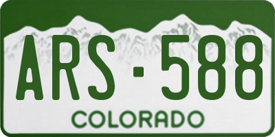 CO license plate ARS588