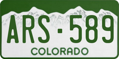 CO license plate ARS589