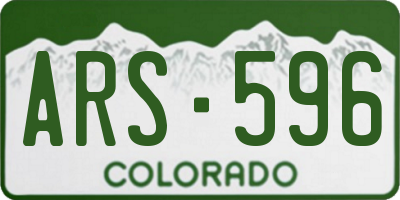 CO license plate ARS596
