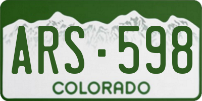 CO license plate ARS598