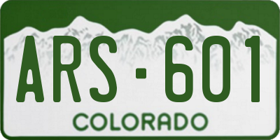 CO license plate ARS601