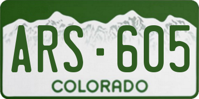 CO license plate ARS605