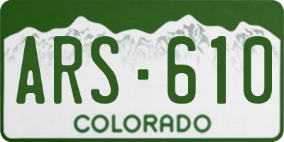 CO license plate ARS610