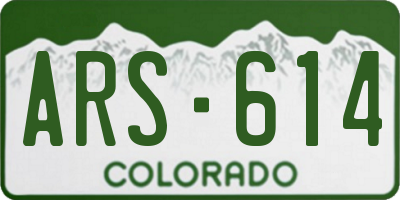 CO license plate ARS614