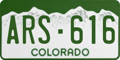 CO license plate ARS616