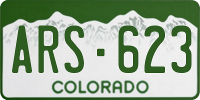 CO license plate ARS623