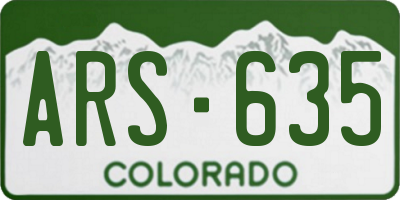 CO license plate ARS635
