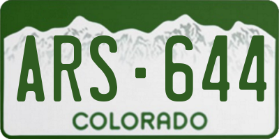 CO license plate ARS644