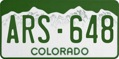 CO license plate ARS648