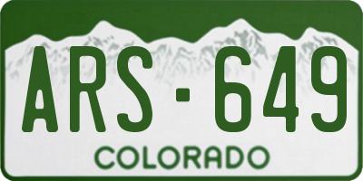 CO license plate ARS649
