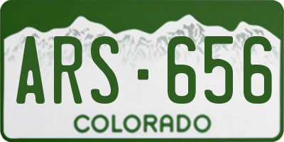 CO license plate ARS656