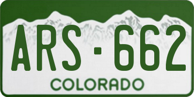 CO license plate ARS662