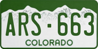 CO license plate ARS663