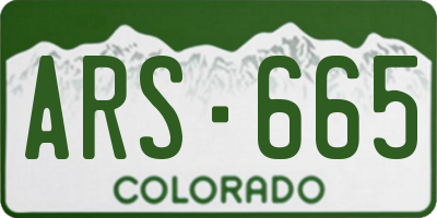 CO license plate ARS665