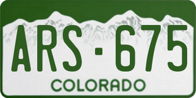 CO license plate ARS675