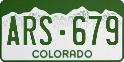 CO license plate ARS679