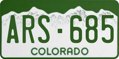 CO license plate ARS685