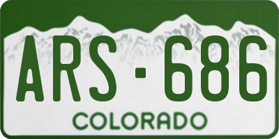 CO license plate ARS686