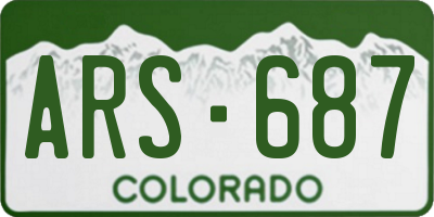 CO license plate ARS687