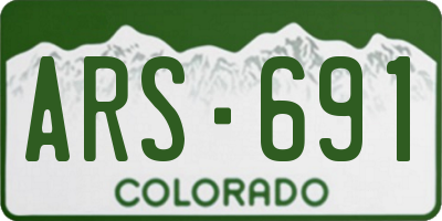 CO license plate ARS691