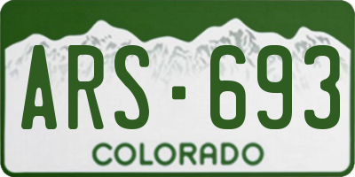 CO license plate ARS693