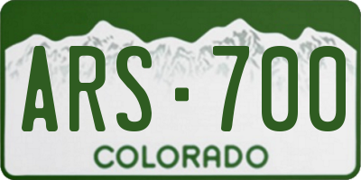 CO license plate ARS700