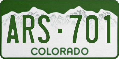 CO license plate ARS701