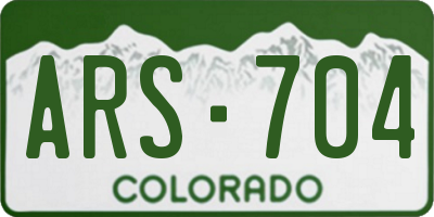 CO license plate ARS704