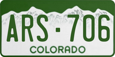 CO license plate ARS706