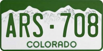 CO license plate ARS708