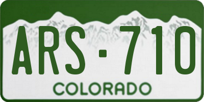 CO license plate ARS710