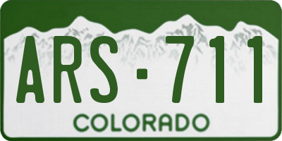 CO license plate ARS711