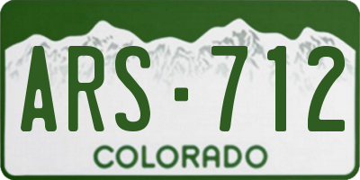 CO license plate ARS712