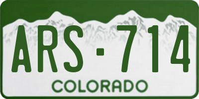 CO license plate ARS714