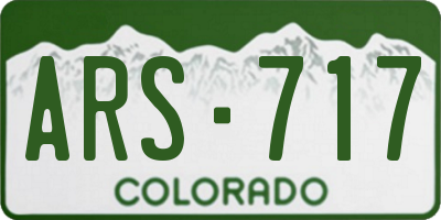 CO license plate ARS717