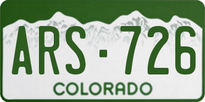 CO license plate ARS726