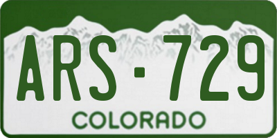 CO license plate ARS729