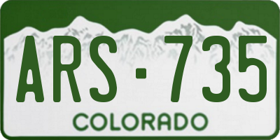 CO license plate ARS735