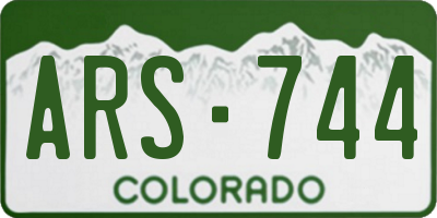 CO license plate ARS744