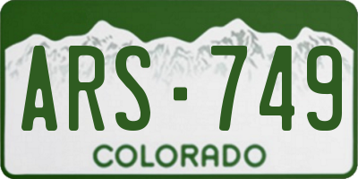 CO license plate ARS749