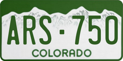 CO license plate ARS750