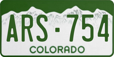 CO license plate ARS754