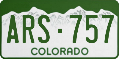 CO license plate ARS757