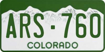 CO license plate ARS760