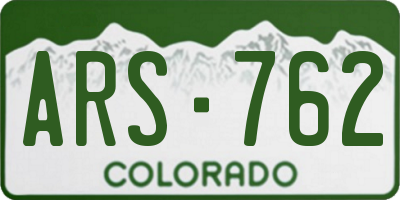 CO license plate ARS762